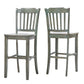 Slat Back Bar Height Chairs (Set of 2) - Antique Sage Finish