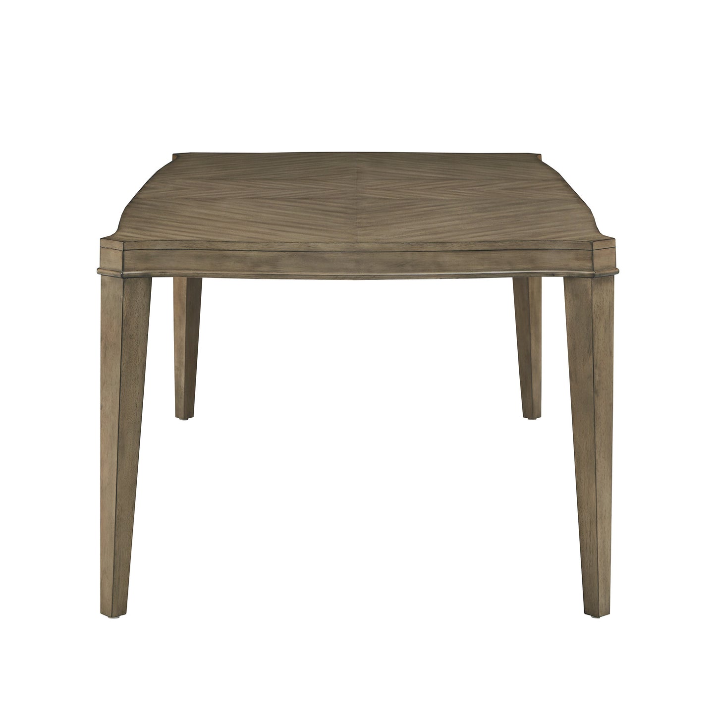 Antique Taupe Wood Extending Dining Table