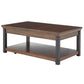 Wood Finish Lift-Top Coffee Table - Dark Cherry Finish