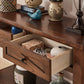 48" Console Table - Brown Cherry Finish