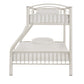 VersaFlex Metal Bunk Bed - White, Twin over Full