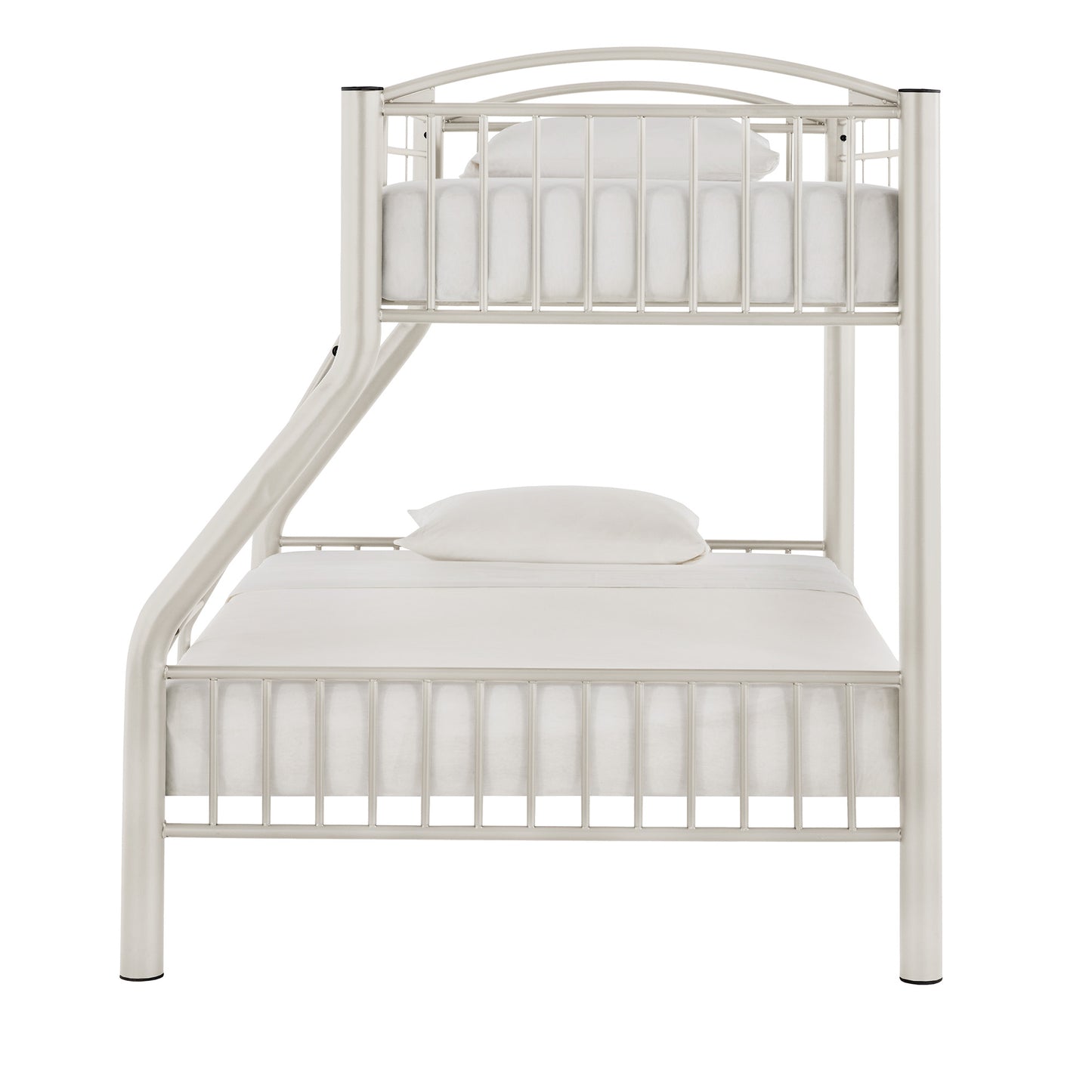 VersaFlex Metal Bunk Bed - White, Twin over Full