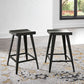 Black Finish Counter Height Stool (Set of 2)