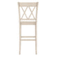 X-Back Bar Height Chairs (Set of 2) - Antique White Finish