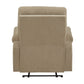 Chenille Fabric Manual Recliner - Tan