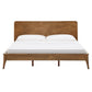 Wood Platform Bed - Oak Finish, King Size