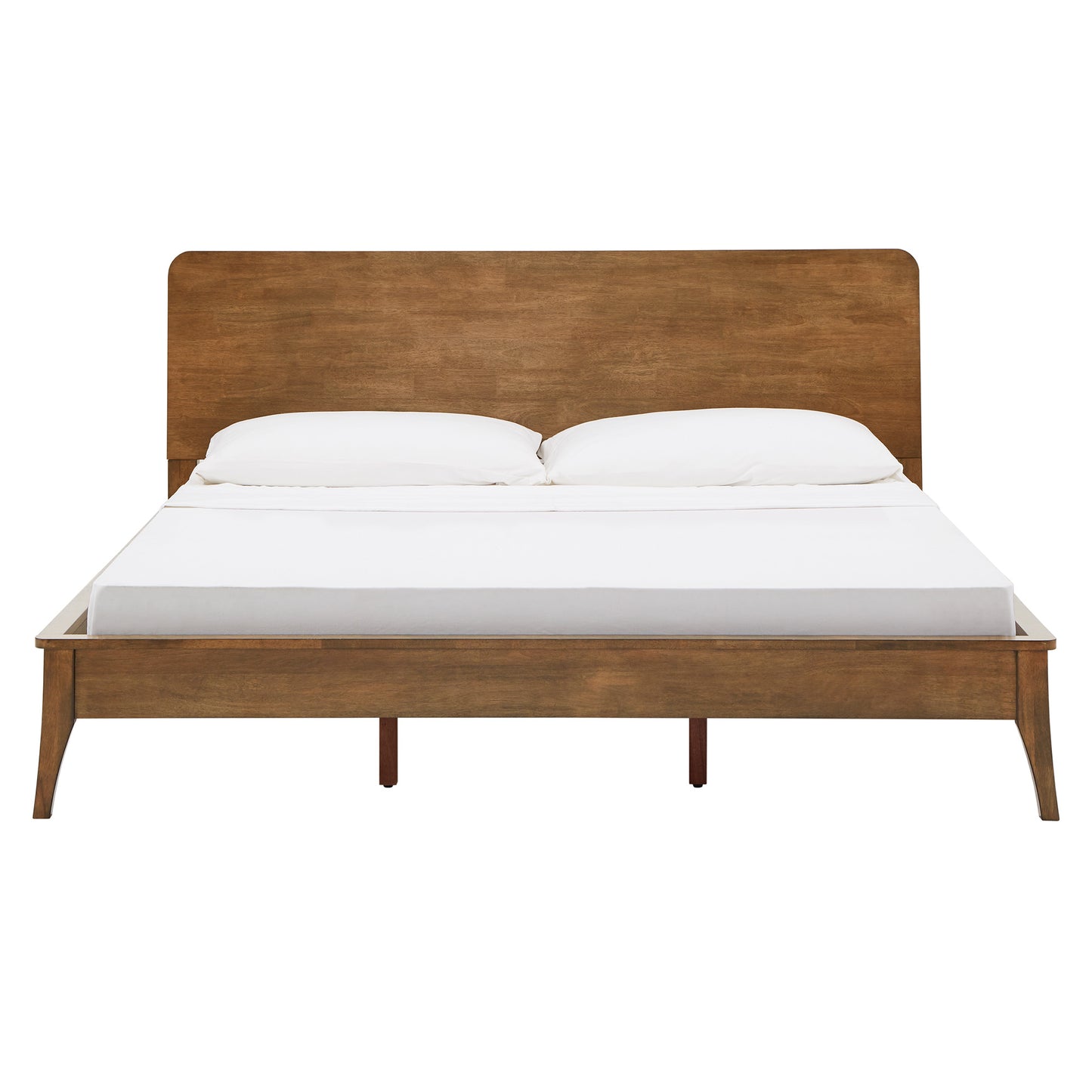 Wood Platform Bed - Oak Finish, King Size