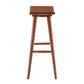 Solid Wood 24" Counter Stool (Set of 2) - Oak Finish