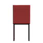 Faux Marble Top 5-Piece Dining Set - Brown Faux Marble, Red Faux Leather