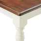 36"-54" Two-Tone Extending Counter Height Dining Table - Antique White with Cherry Top Finish