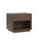 Danish-inspired Modern 1-Drawer Nightstand - Walnut Finish