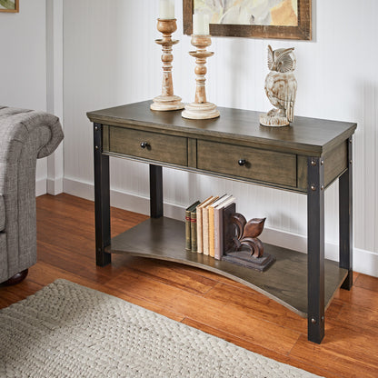 Wood Finish Sofa Table - Antique Gray