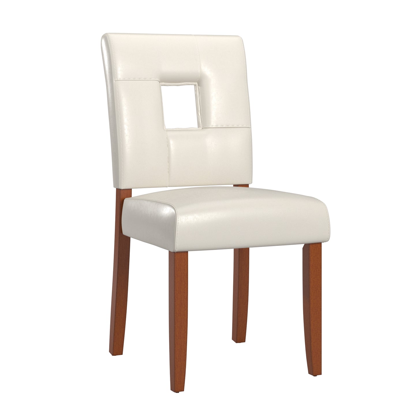 White Faux Leather Dining Chairs (Set of 2)