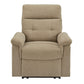 Chenille Fabric Manual Recliner - Tan