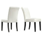 Faux Leather Upholstered Dining Chair (Set of 2) - White Vinyl