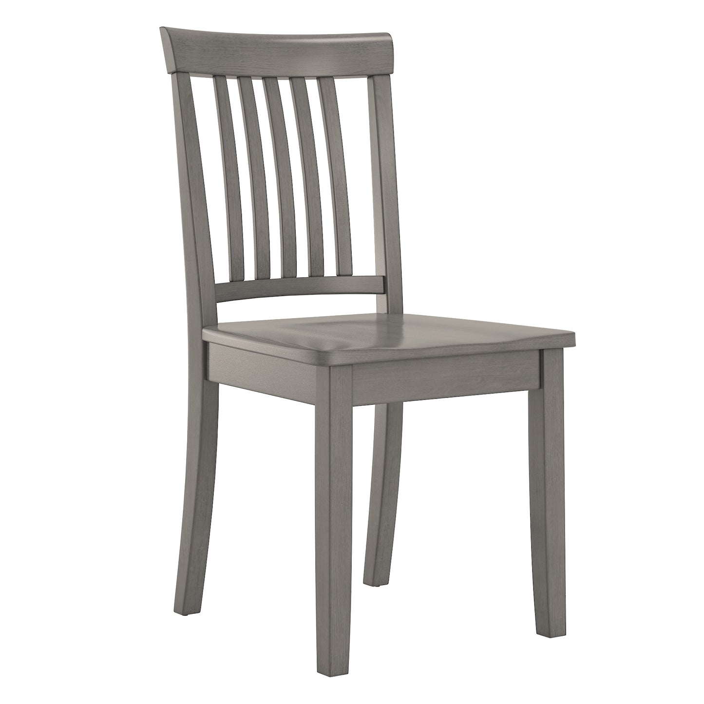 Oak Wood Finish 48-inch Rectangle Dining Set - Antiqua Gray Finish, Mission Back Chairs