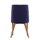 Oak Barrel Back Linen Upholstered Dining Chairs (Set of 2) - Twilight Blue Linen