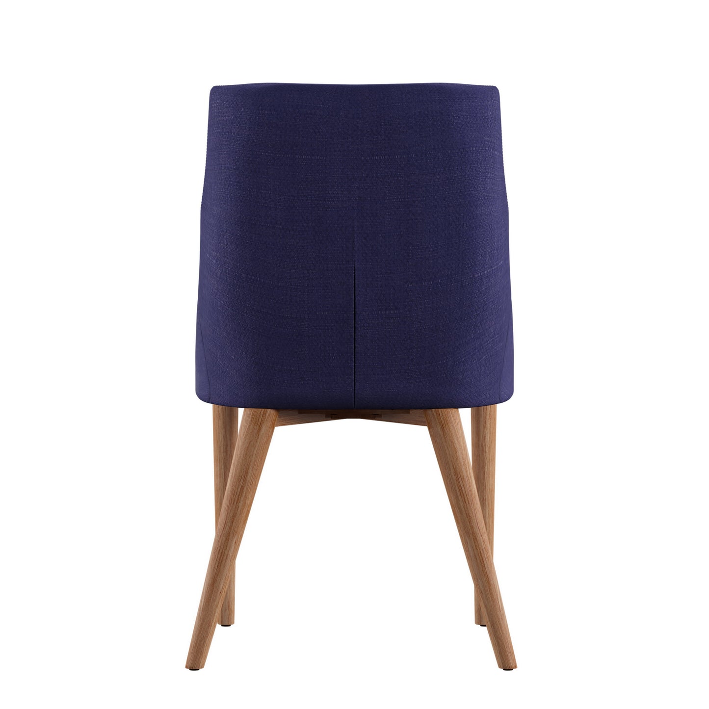 Oak Barrel Back Linen Upholstered Dining Chairs (Set of 2) - Twilight Blue Linen