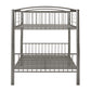 VersaFlex Metal Bunk Bed - Gray, Convertible Full over Full