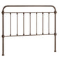 Antique Graceful Victorian Metal Headboard - Antique Dark Bronze, Queen