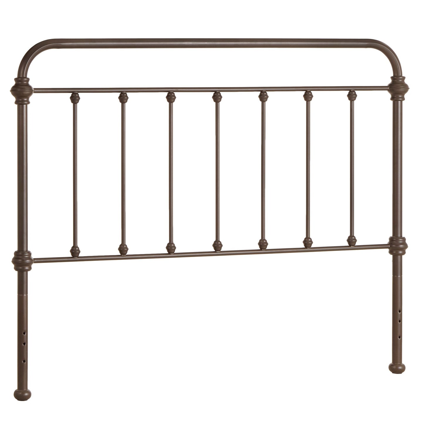 Antique Graceful Victorian Metal Headboard - Antique Dark Bronze, Queen