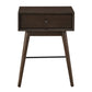 Wood 1-Drawer End Table - Dark Walnut Finish