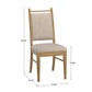 Wood Finish Beige Fabric Dining Chair (Set of 2) - Oak Wash