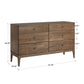 Walnut Finish 6-Drawer Dresser