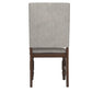 Nailhead Upholstered Dining Chairs (Set of 2) - Burnishad Dark Oak Finish, Gray Linan