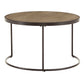 Faux Stingray Round Nesting Coffee Table