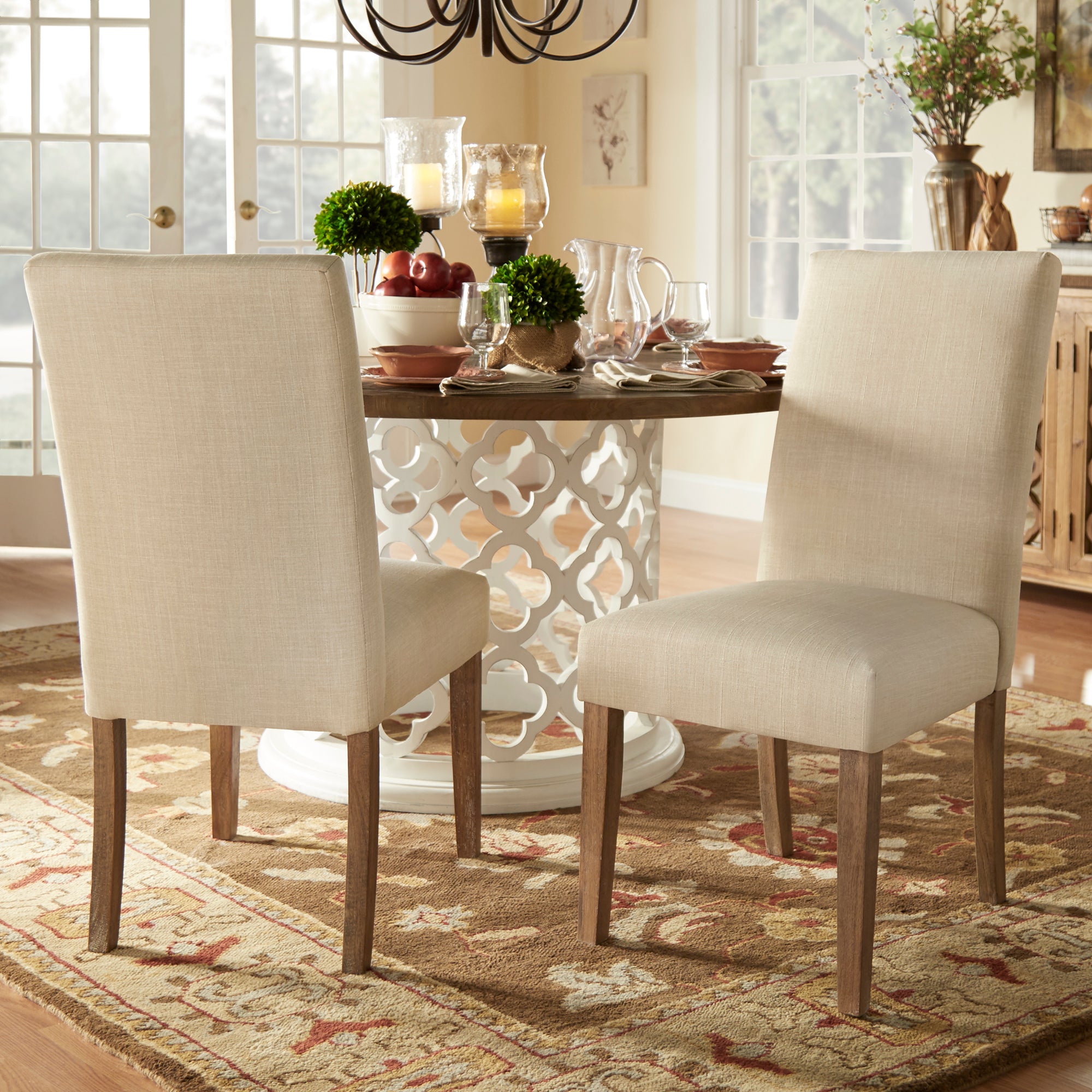 Dining table with online parson chairs