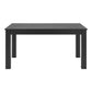 60" Wood Finish Parson Dining Table - Black Oak