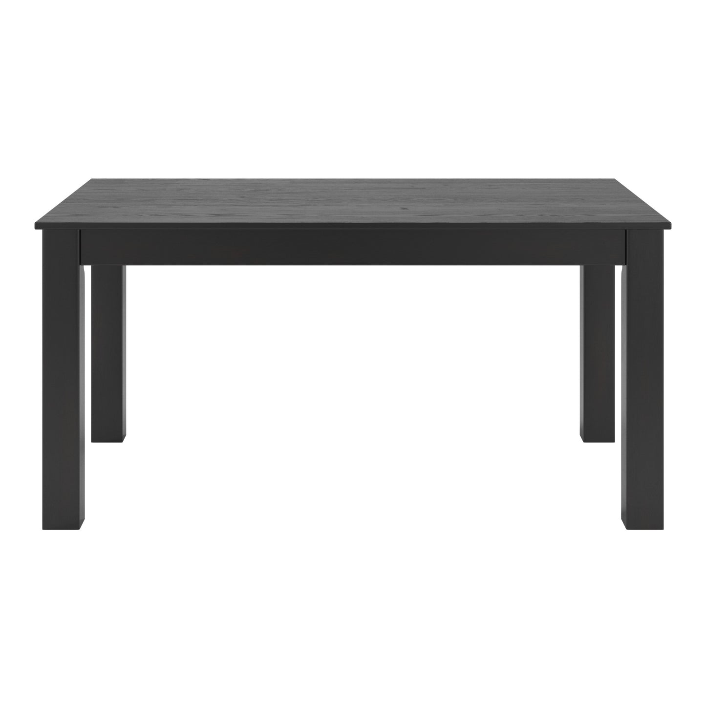 60" Wood Finish Parson Dining Table - Black Oak