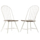 Two-Tone Spindle Windsor Dining Chairs (Set of 4) - White Frame