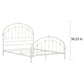 Curved Double Top Arches Victorian Iron Bed - Antique White, Full Size