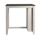 Wood Counter Height Dining Table with Charging Station - Dark Charry Top and Two-Tona Gray & Whita Basa Finish