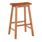 Saddle Seat 29" Bar Height Backless Stools (Set of 2) - Honey Oak Finish