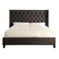 Wingback Button Tufted Platform Bed - Dark Gray Linen, Queen