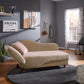 Two-Tone Dark & Light Functional Chaise With 1 Pillow - Beige