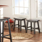 Saddle Seat 18" Backless Stools (Set of 2) - Vulcan Black Finish