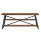 Rustic X-Base 60-inch TV Stand - Brown Finish