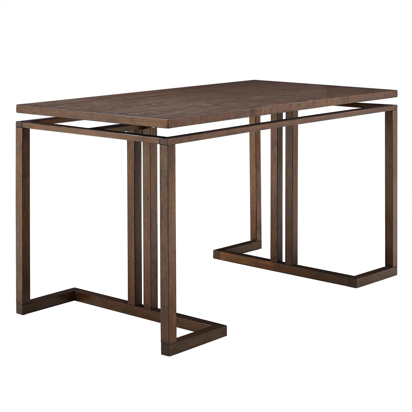 Rectangular Counter Height Dining Table - With One Storage Cabinet