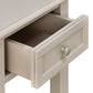 1-Drawer Side Table with Charging Station - Silver Birch