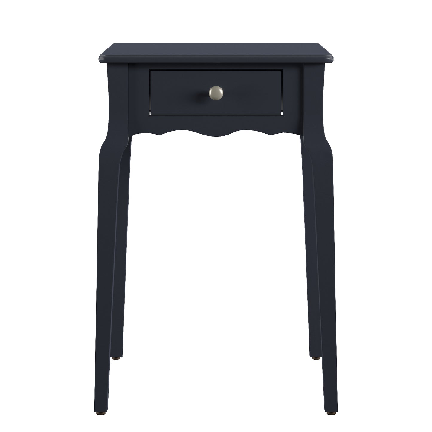 1-Drawer Wood Side Table - Black