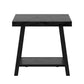 Rustic X-Base Accent Tables - Black Finish, End Table, Coffee Table, and Sofa Table Set