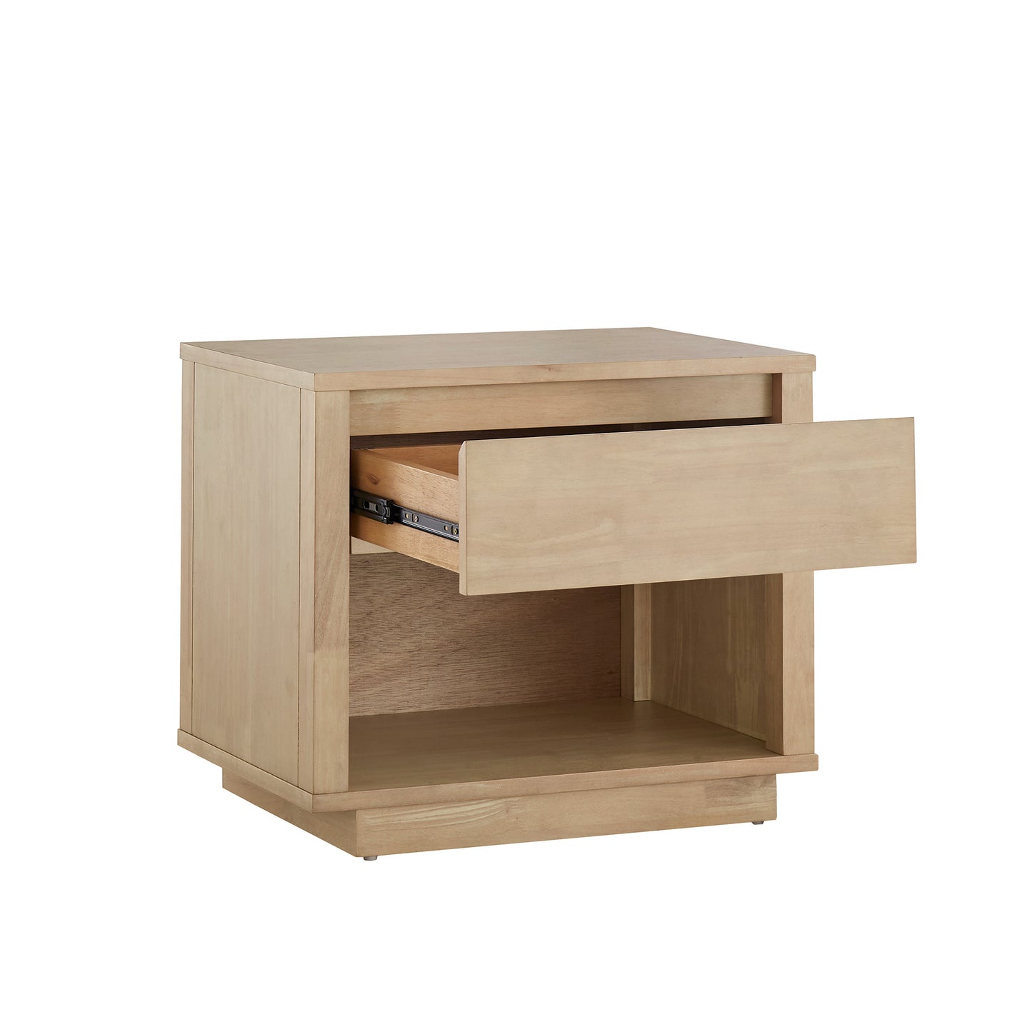 Danish-inspired Modern 1-Drawer Nightstand - Natural Finish