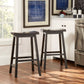 Saddle Seat 29" Bar Height Backless Stools (Set of 2) - Black Sand-Through Finish