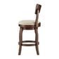 Swivel 24-inch Brown Counter Height Barstool - Beige Linen