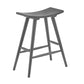 Solid Wood 24" Counter Stool (Set of 2) - Frost Gray Finish