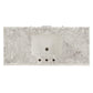 Bathroom Sink Vanity with White Marble Veneer Stone Top - 48", Single Sink, White with Chrome Finish Hardware